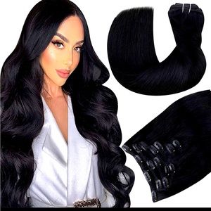 Human Hair Clip in various colors n lengths